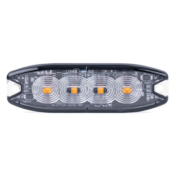 Výstražné osvetlenie oranžové 4x3W LED R65 R10 12/24V IP67 AMIO-02298