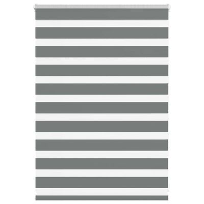 vidaXL Zebra roleta tmavošedá 110x100 cm šírka látky 105,9cm polyester