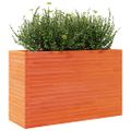 vidaXL Záhradný kvetináč voskovohnedý 110x40x68,5 cm masívna borovica