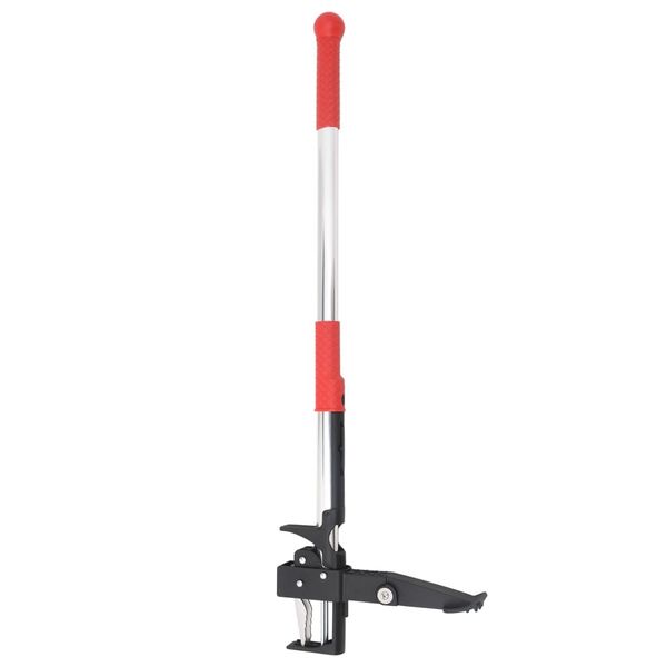 vidaXL Odstraňovač buriny červený a strieborný 99,5cm eloxovaný hliník