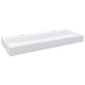 vidaXL Umývadlo z minerálneho/mramoroveho odliatku 120x46x11 cm biele