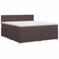 vidaXL Posteľ boxspring s matracom Tmavohnedá 180 x 200 cm Látka