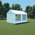 vidaXL Záhradný stan z PVC, 3x4 m, biely