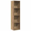 vidaXL skrinka na knihy/TV skrinka Dub Artisan 36x30x143cm Drevo