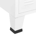 vidaXL Komoda v priemyselnom štýle biela 105x35x62 cm oceľ a sklo