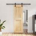 vidaXL Posuvné dvere Prírodná a čierna 70 x 210 cm