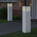 vidaXL Solárne LED svetlo na chodník 2 ks Teplá biela 18 x 18 x 80 cm