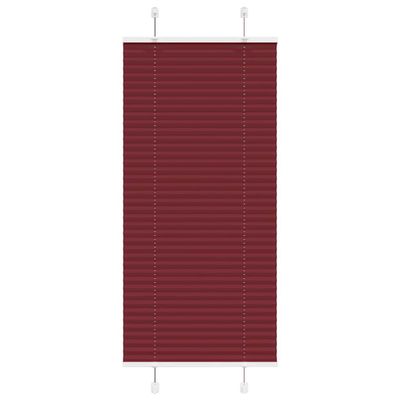 vidaXL Plisovaná roleta bordová červená 55x100 cm šírka látky 54,4 cm polyester