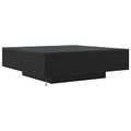 vidaXL Stolík pod TV s LED pásikmi Čierny dub 100 x 100 x 31 cm