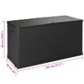 vidaXL Záhradný úložný box, antracitový 120x56x63 cm, PP ratan