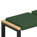 vidaXL Vankúš na lavičku 2 ks manšestr Tmavozelená Hĺbka 35 cm