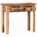 vidaXL Konzolový stolík 90,5x30x75 cm masívne akáciové drevo a recyklované drevo