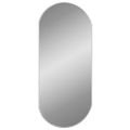vidaXL Nástenné zrkadlo strieborné 80x35 cm okrúhle