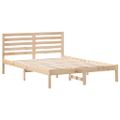 vidaXL Rám postele Hnedá 135 x 190 cm Masívne borovicové drevo