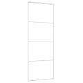 vidaXL Posuvné dvere nepriehľadné ESG sklo a hliník 76x205 cm biele