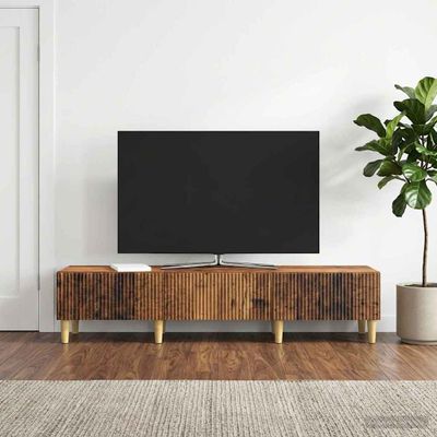 vidaXL TV skrinka Staré drevo 147 x 34,5 x 30 cm Kompozitné drevo