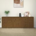 vidaXL Komoda medovo-hnedá 230x35x80 cm borovicový masív