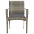 vidaXL Záhradné stoličky so sedákmi 2 ks polyratanové sivé