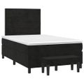 vidaXL Posteľný rám boxspring s matracom čierny 120x200 cm zamat