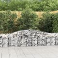 vidaXL Oblúkový gabionový kôš 400x50x60/80 cm pozinkované železo