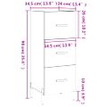 vidaXL Komoda dub sonoma 34,5x34x90 cm spracované drevo