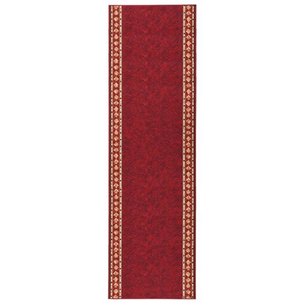 vidaXL Koberec behúň červený 100x450 cm protišmykový