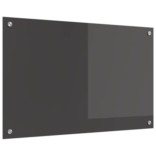 vidaXL Kuchynský obklad Tmavo šedá 80 x 50 cm tvrdené sklo