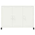 vidaXL Komoda biela 100,5x39x72 cm oceľ