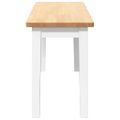 vidaXL Lavica 90 cm Biela masívna drevená guma