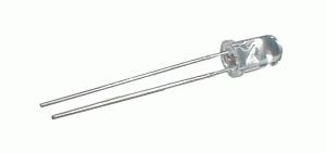LED  5mm  červená  2500mcd/15°  číra