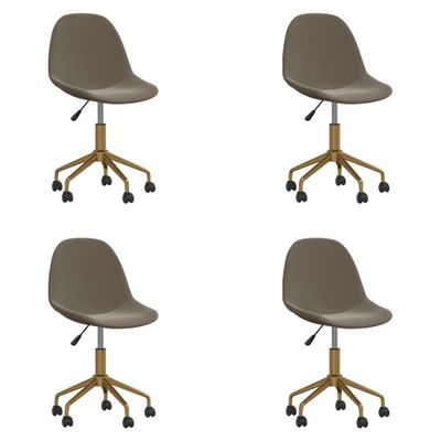 3086094 vidaXL Swivel Dining Chairs 4 pcs Light Grey Velvet(2x333495)