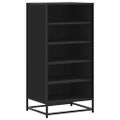vidaXL Regál na topánky čierna 48x38x97,5 cm spracované drevo