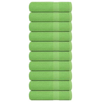 vidaXL Osušky do kúpeľne FROGN 10 ks jablkovo zelené 100x150 cm 360 g/m²