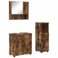 vidaXL Sada kúpeľňového nábytku 3 ks Dymová dub 61 x 35 x 64 cm