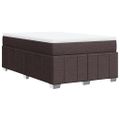 vidaXL Boxspring posteľ s matracom tmavohnedá 120x190 cm látka