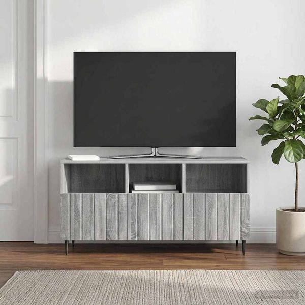vidaXL TV skrinka Sivá sonoma 102 x 34,5 x 50 cm Kompozitné drevo