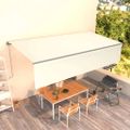 vidaXL Automatická markíza s tienidlom 6x3 m krémová