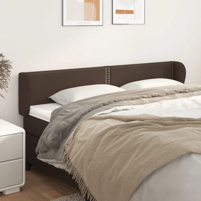 vidaXL Čelo postele so záhybmi hnedé 183x23x78/88 cm umelá koža