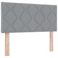 vidaXL Posteľ s pružinovým rámom Svetlosivá 90 x 200 cm látka