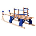 vidaXL Skladacie snehové sánky s operadlom, drevo 119 cm