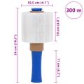 Stretch fólie vidaXL 10 ks Priehľadná 23 µm 10 cm x 300 m
