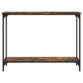 vidaXL Konzolový stolík dymový dub 101x30,5x75 cm kompozitné drevo