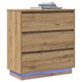 vidaXL Nočný stolík Remeselný dub 71 x 34,5 x 75 cm Kompozitné drevo