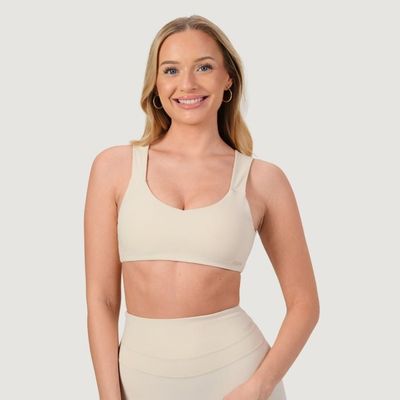 Športová podprsenka NEO Almond - GymBeam, veľkosť XS