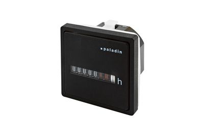 Počítadlo prevádzkových hodín PALADIN BW 40.28, 24V, 50Hz, čierne, do PANELU, s rám., 55x55mm