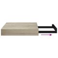 vidaXL Plávajúce nástenné police 2 ks, dubové 23x23,5x3,8 cm, MDF