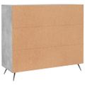 vidaXL Komoda betónová sivá 90x34x80 cm kompozitné drevo
