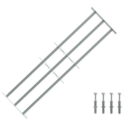vidaXL Zabezpečovacia mriežka na okná s 3 priečkami 3 pcs 930-1740 mm