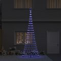 vidaXL LED vianočný stromček s 455 LED-i so stojanom Modrá 399 cm Kov