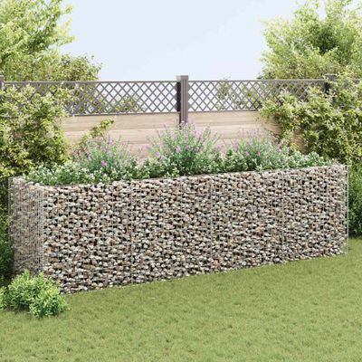 vidaXL Gabiónový vyvýšený záhon, oceľ 360x90x100 cm